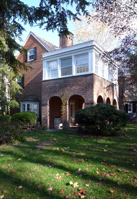 The brick house from the garden